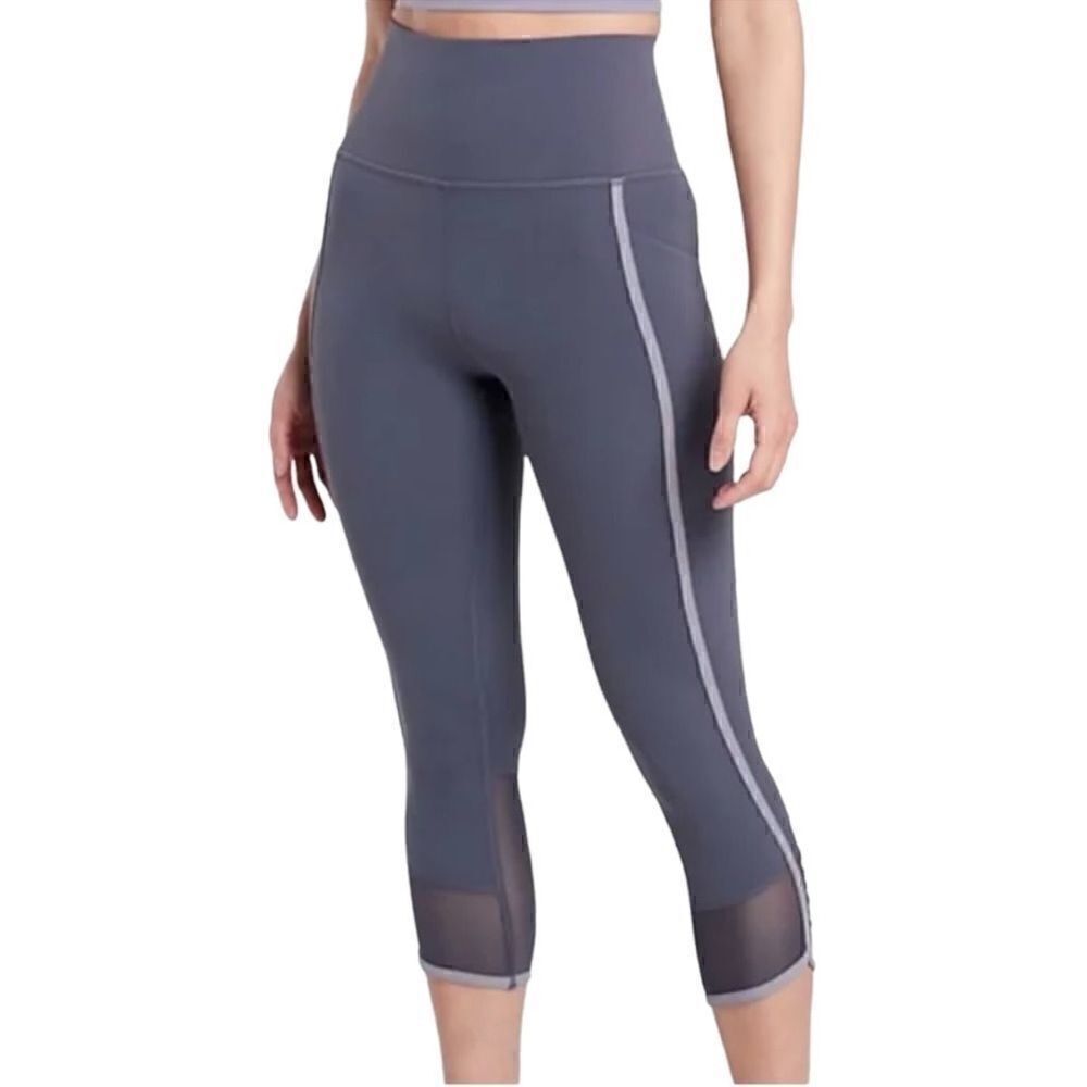 ATHLETA Salutation Stash Pocket II Intention Capri Medieval Violet Women’s XS